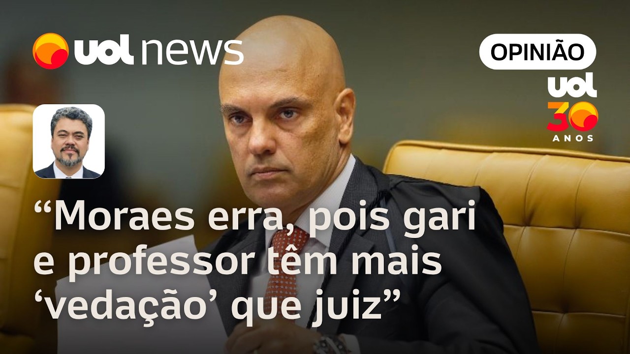Moraes erra em discurso no STF: gari e professor têm mais 'vedação’ que juiz | Sakamoto