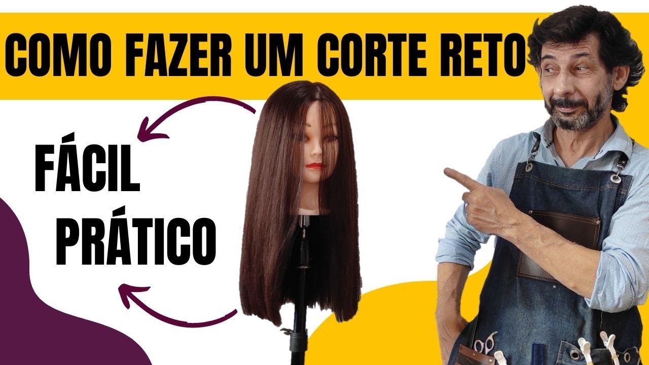 COMO FAZER UM CORTE RETO DE FORMA FÁCIL E PRÁTICA