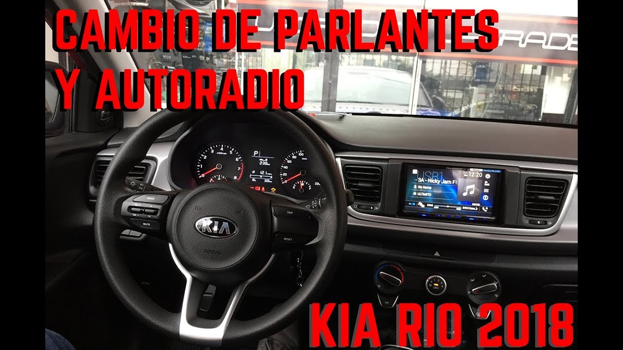 Pioneer Z9250BT instalado en un Kia Rio 2018 junto con Componentes y Parlantes Coaxiales