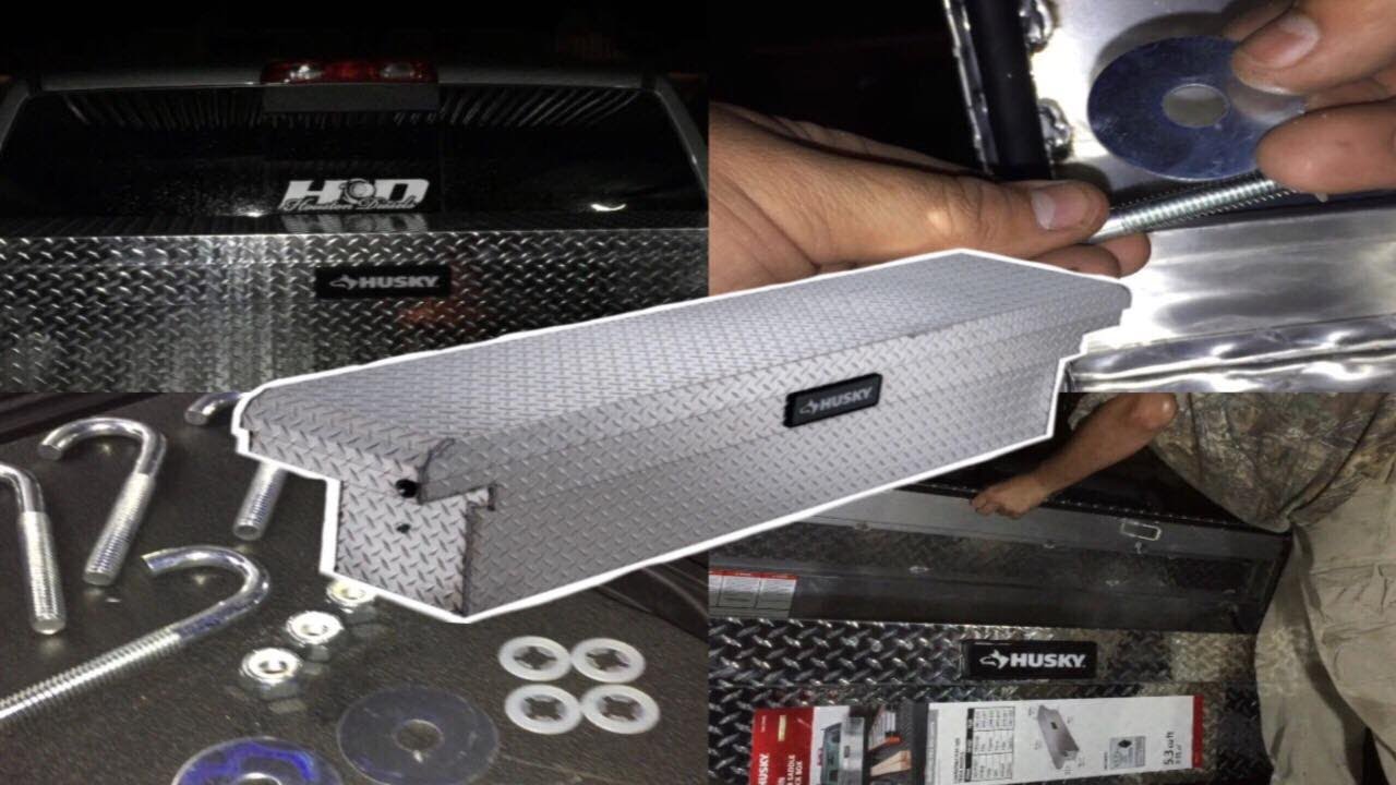 Installing husky low profile tool box without drilling
