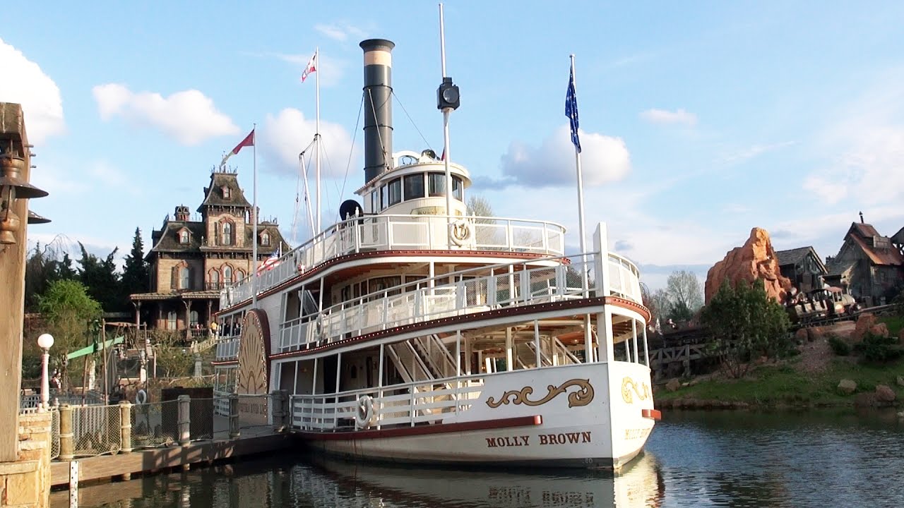 Disneyland Paris Riverboat Molly Brown FULL Ride 2017, Frontierland, Geysers, Phantom Manor
