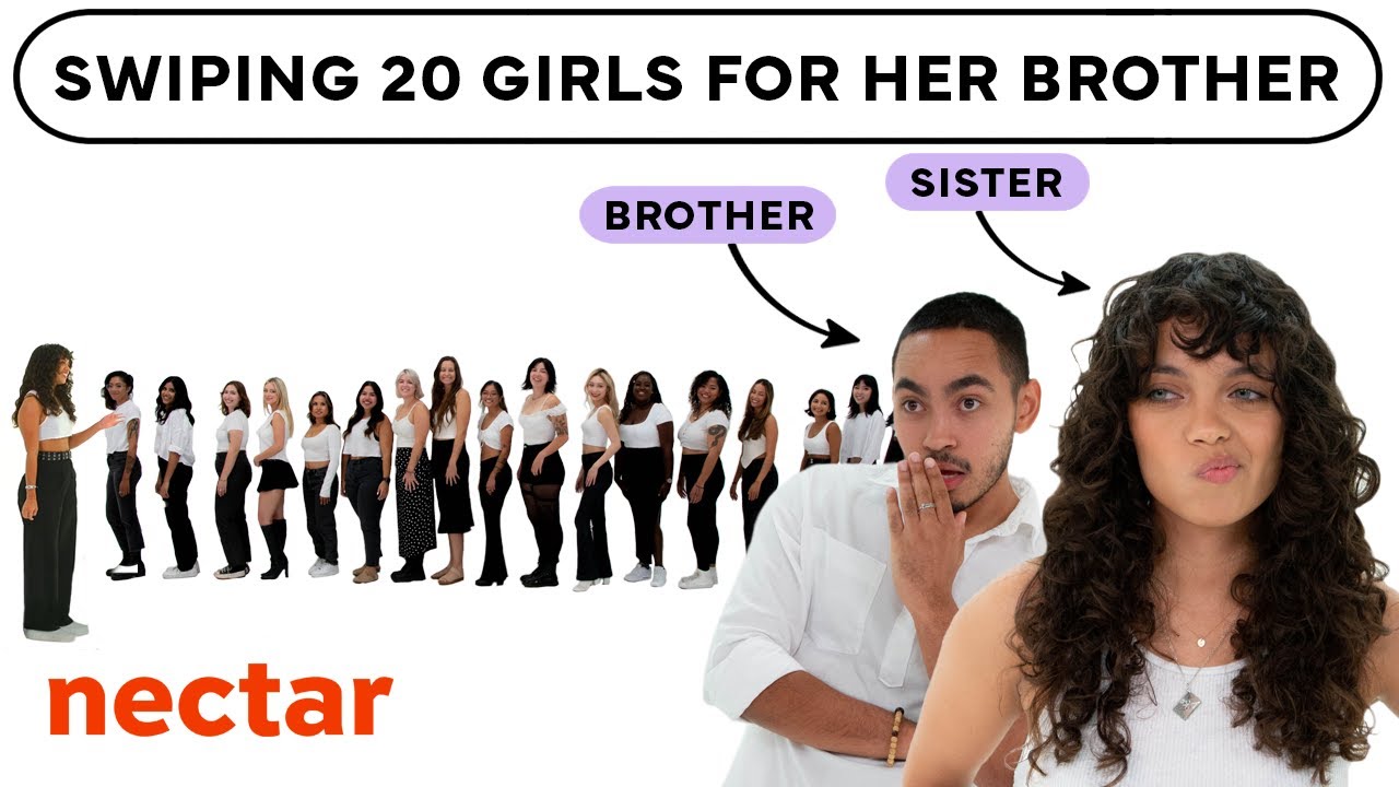 little sister swipes 20 girls for brother | versus 1