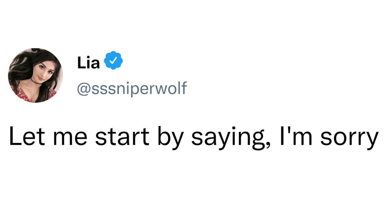 SSSniperwolf Apologised