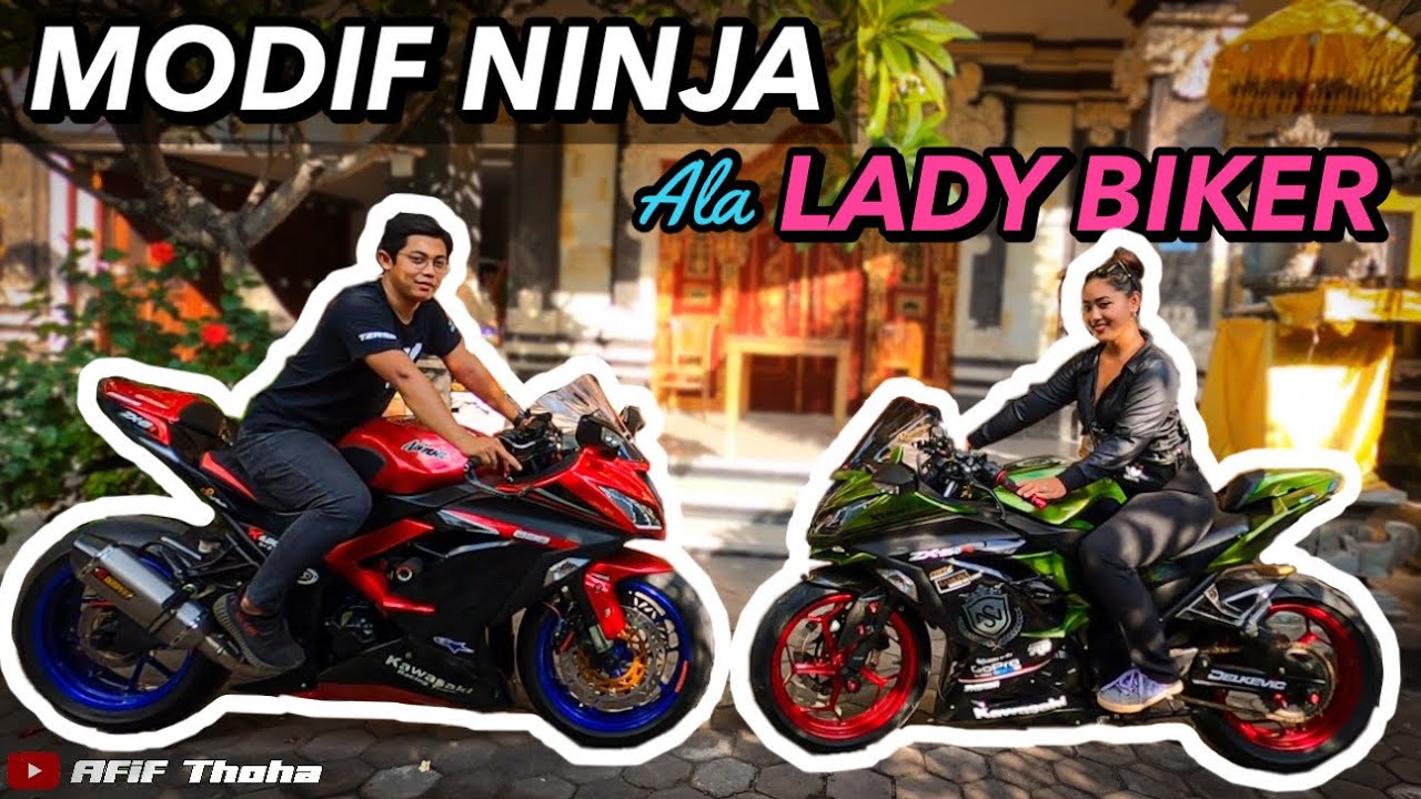 LADY BIKER MODIF NINJA 250FI MODEL ZX636 | SUMPAH KEREN | NINJA250FI #modifninja #ladybiker #zx636