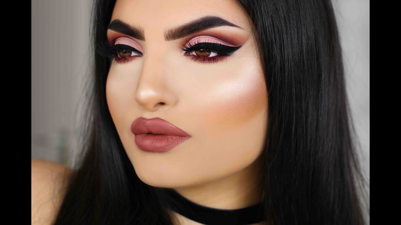 ALL MATTE MAROON CUT CREASE - THE BALM MEET MATTE TRIMONY PALETTE - MEUWSHA