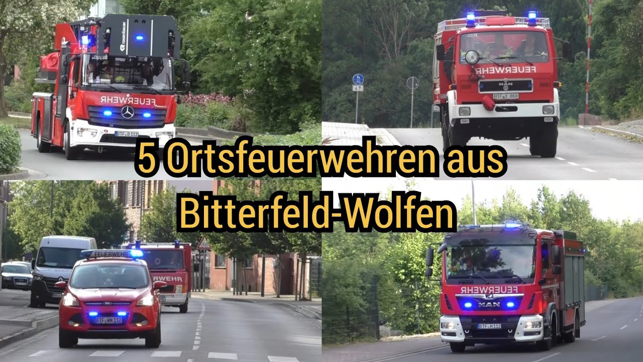 🚨Die Retter aus Bitterfeld-Wolfen - Einsatzfahrten von 5 Ortsfeuerwehren - Bullhorn, LED Update uvm.