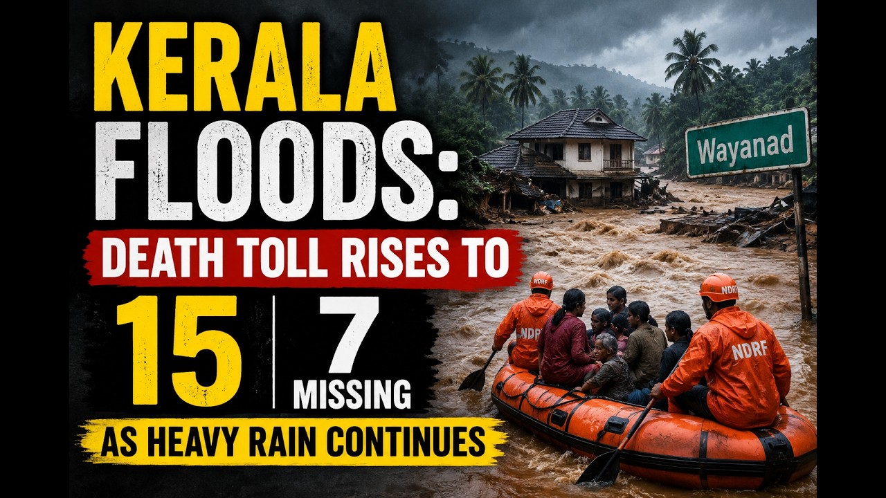Kerala Floods: Death Toll Rises to 15, 7 Missing as Heavy Rain Continues
