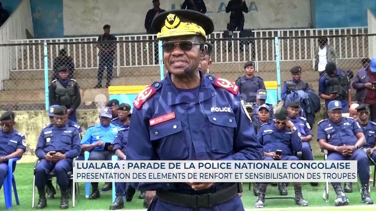 🚨 Lualaba : Présentation d'un bataillon de la police venu en renfort.