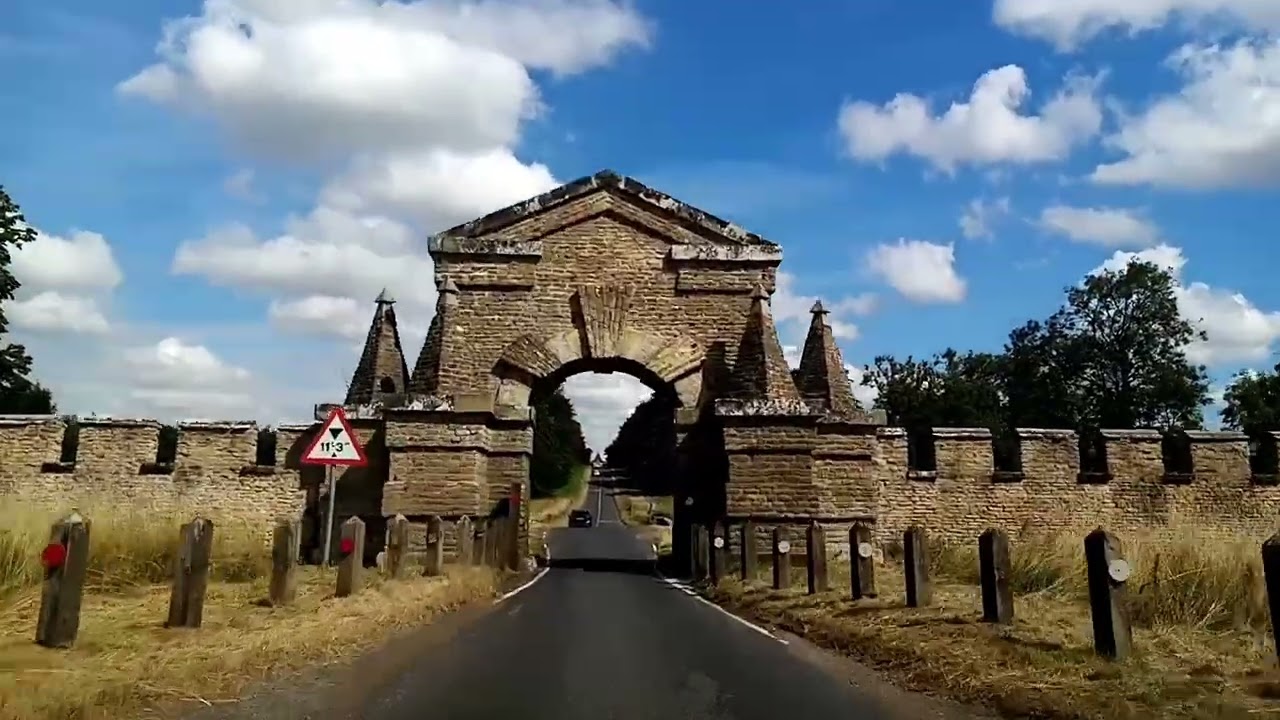Driving To Castle Howard From The A64 Barton Hill In Yorkshire....