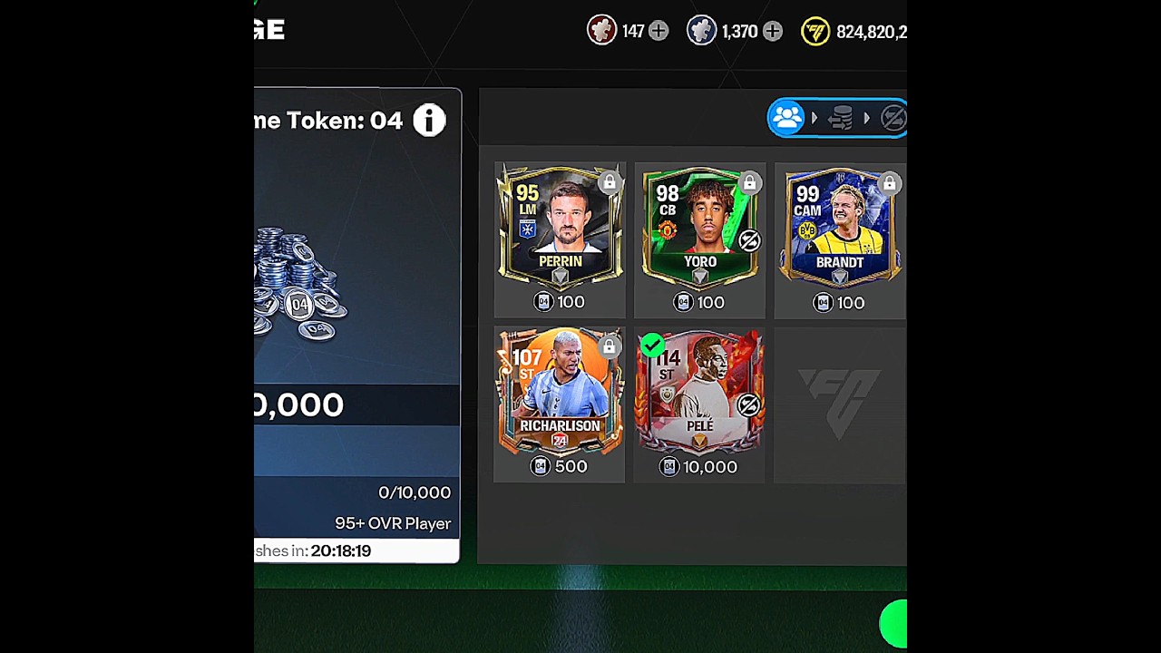Pele = 10,000 Tokens 🥲 #fcmobile