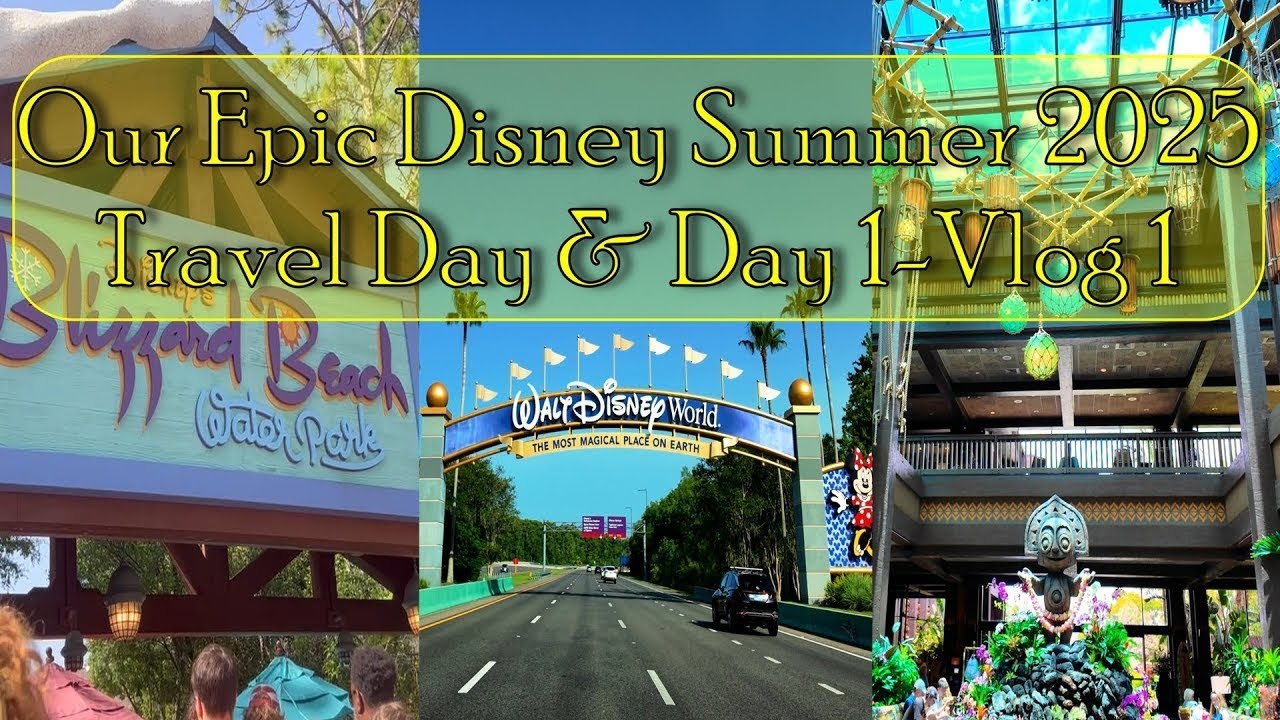 Disney World Travel Day & Day 1 | Road Trip Chaos, Rain, Blizzard Beach & Kona Cafe
