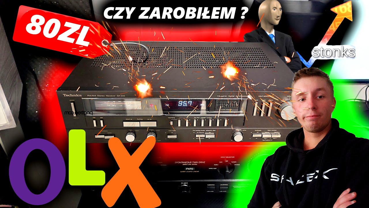 WZMACNIACZ Z OLX | CZY ZAROBIŁEM ? | TECHNICS SA 222