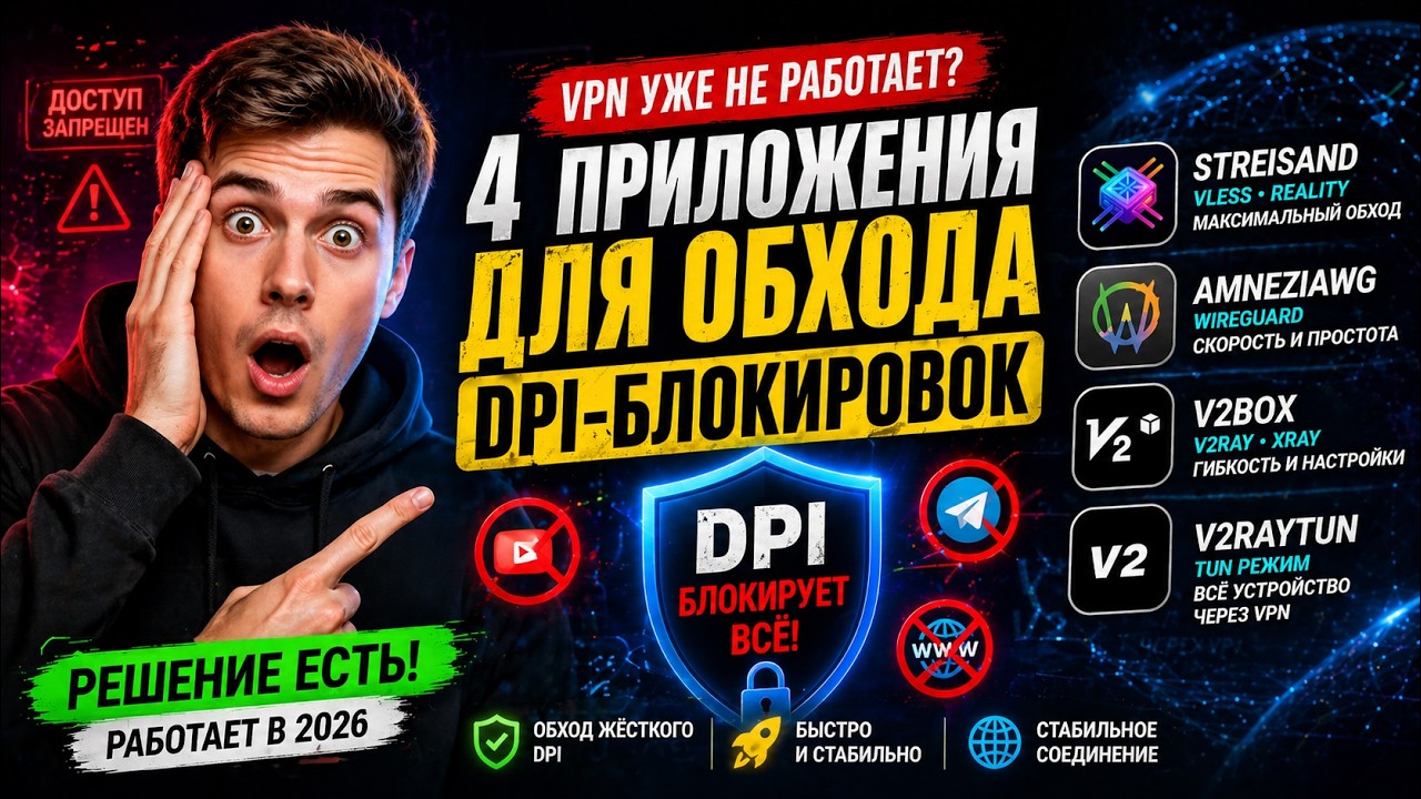 VPN УЖЕ НЕ РАБОТАЕТ?! Вот как ОБОЙТИ DPI (2026)