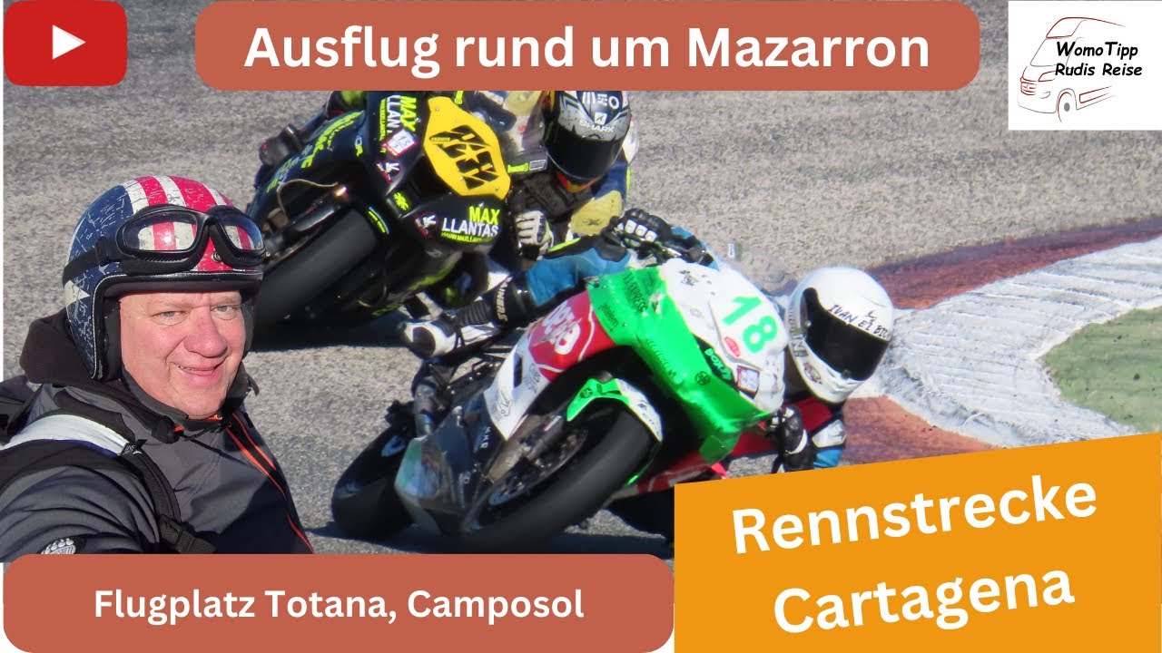 Rennstrecke Cartagena, Flugplatz Totana, Aquädukt und Camposol - Motorradtour rund um Mazarron