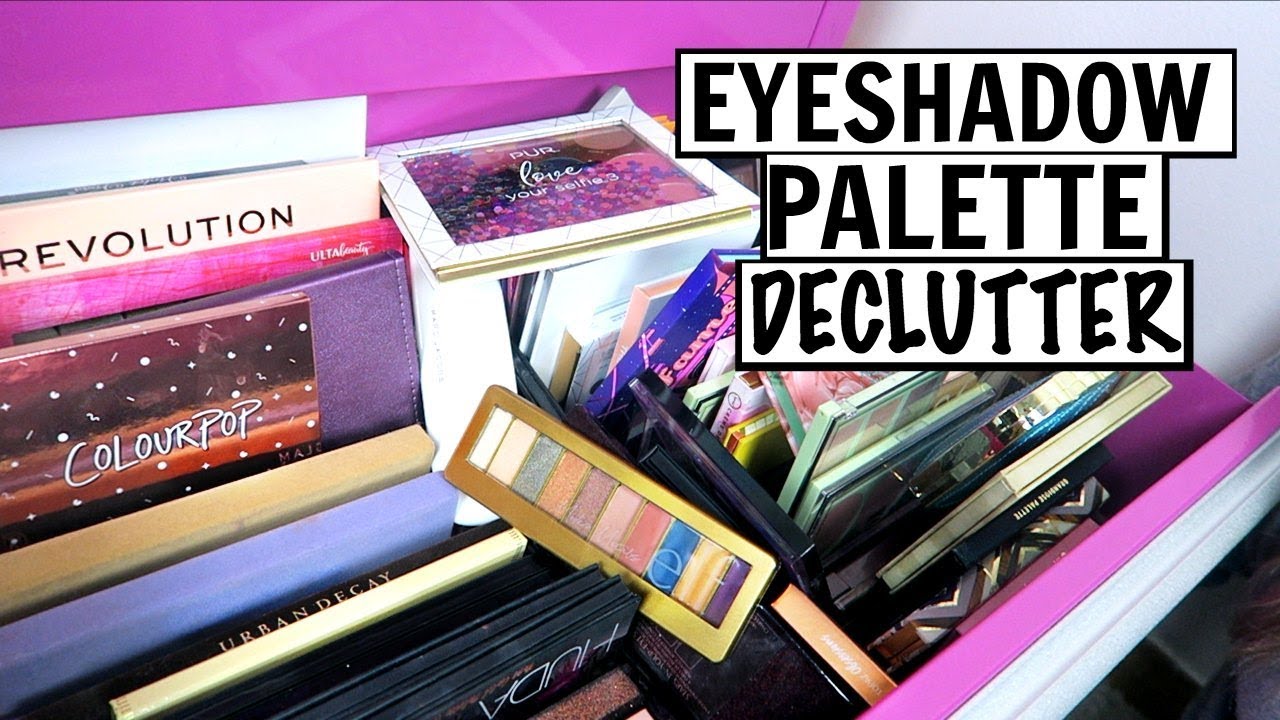 HUGE EYESHADOW PALETTE DECLUTTER!