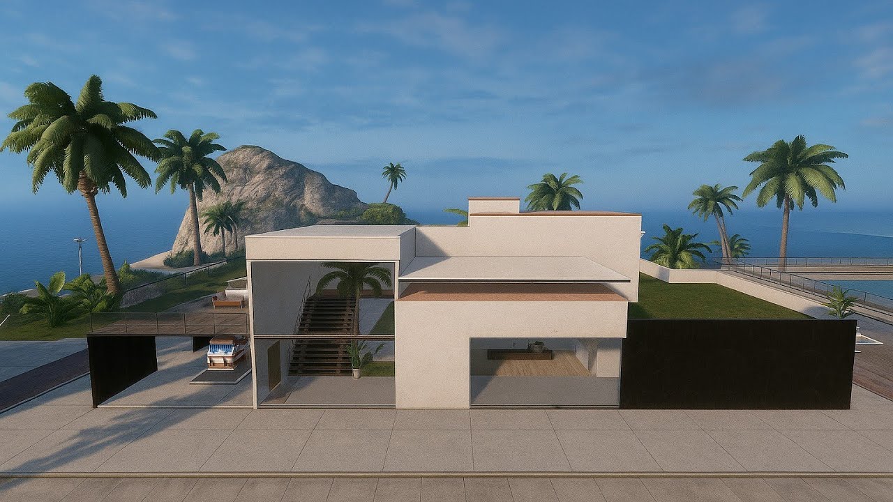 😍 Modern Japanese style home with 🍃 Zen garden! Level 30 PUBG Mobile home mode!