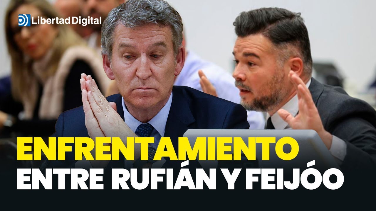 Enfrentamiento completo entre Rufián y Feijóo en la comisión de la Dana