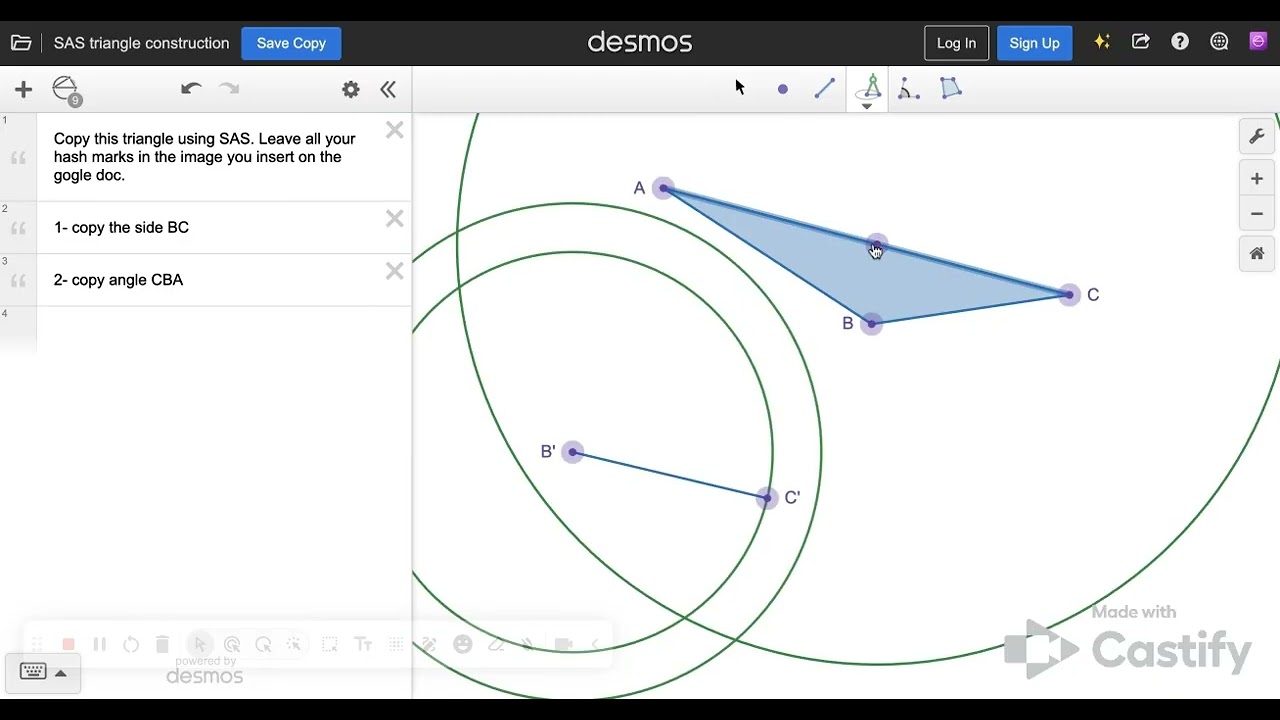 SAS triangle construction | Desmos