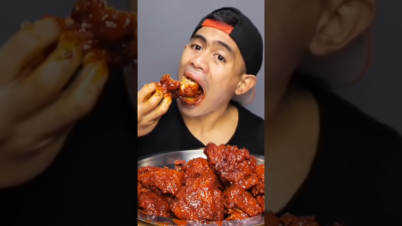 Mukbang Ayam Pedas saus samyang #mukbang #asmr