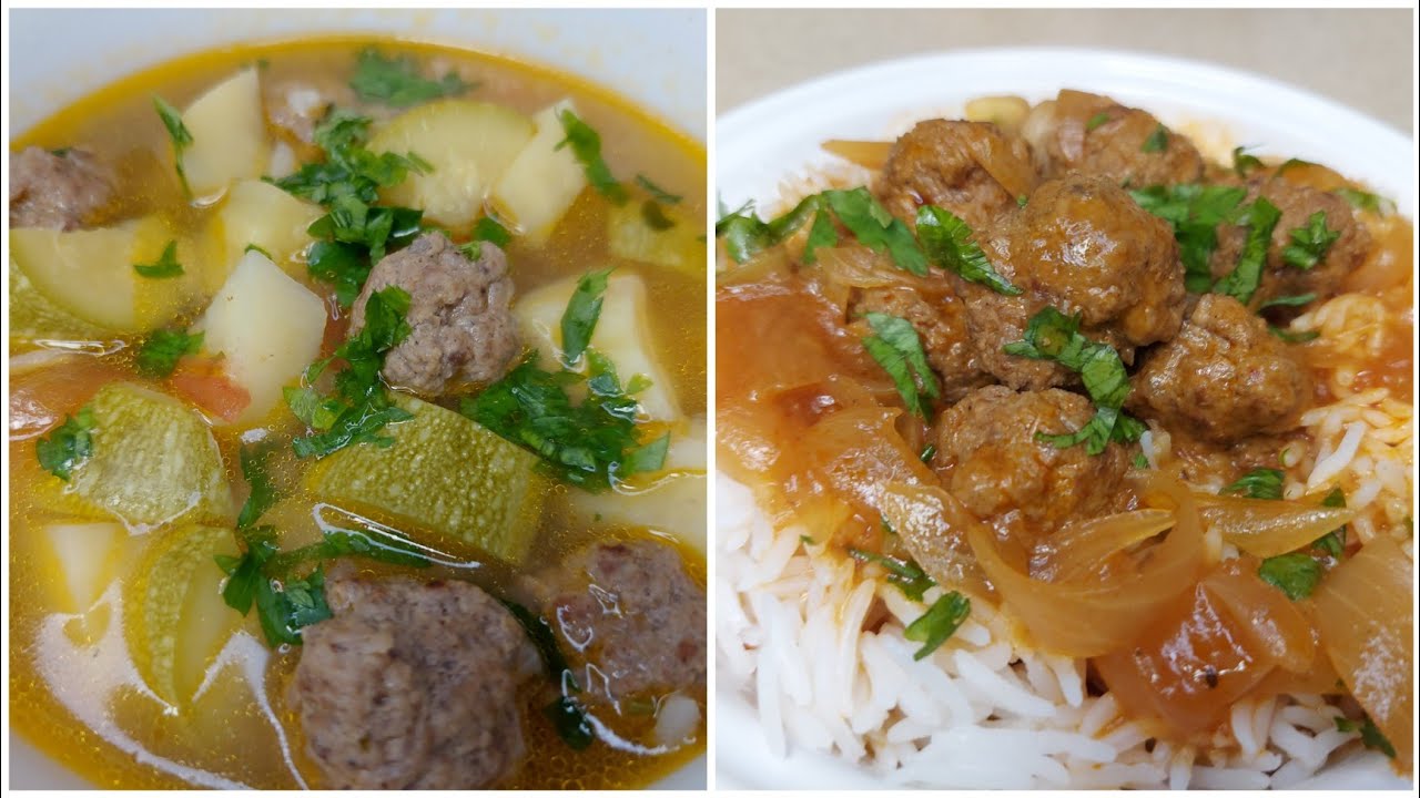 من كيلو لحم مفروم عملت اكلتين ولا اطيب 😋شوربة الايما  😋و داوود باشا وبطريقة صحية