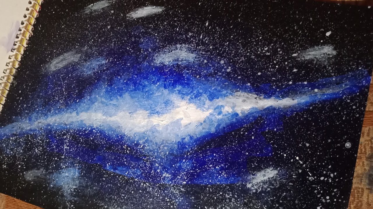 Simple galaxy acrylic painting | step by step painting for beginners