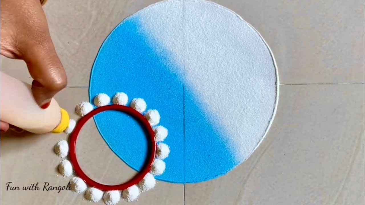 Very Easy Rangoli New Year Rangoli 2024 Simple Small Rangoli Kolam #rangoli #muggulu #newyear #kolam