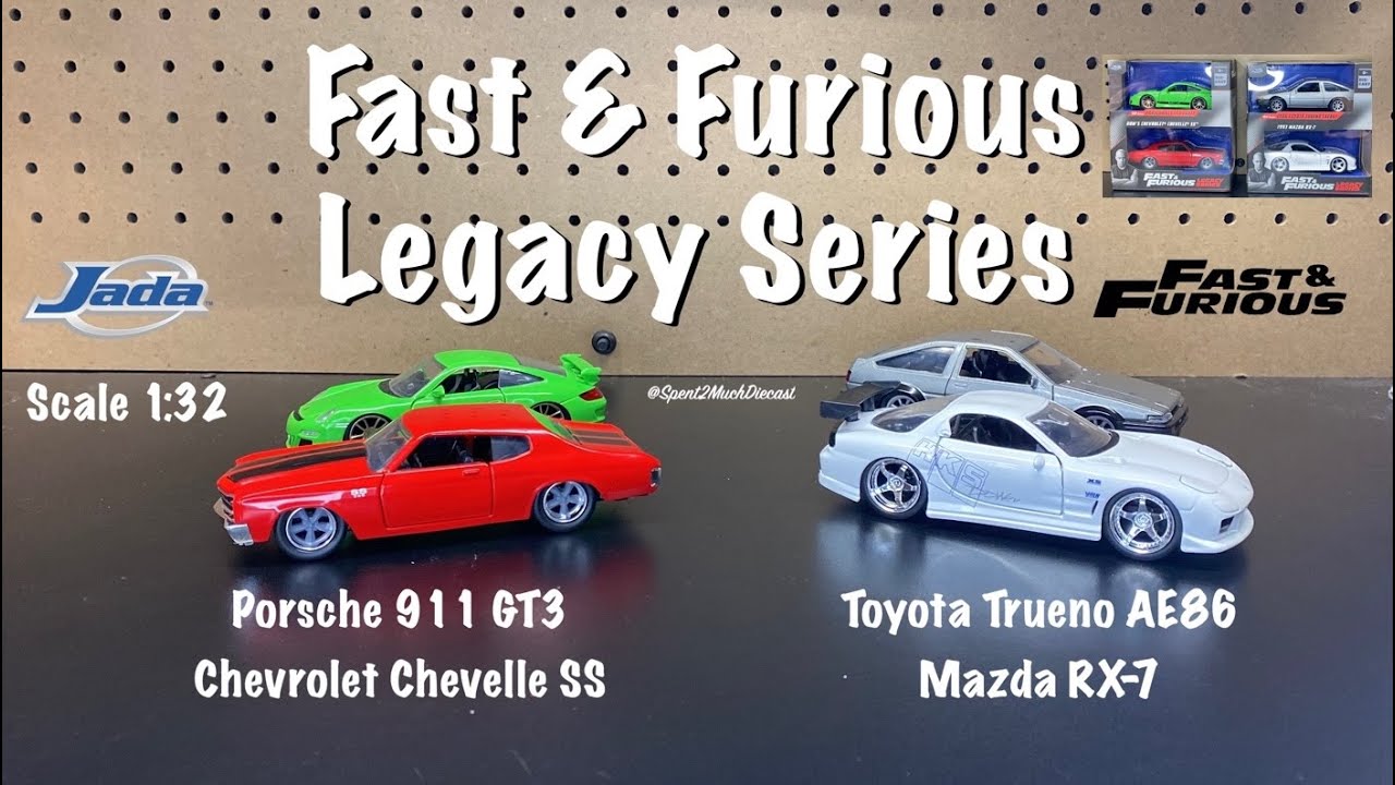 Форсаж Legacy Series — от Джады | Porsche 911 GT3 Toyota AE86 HKS Power Mazda RX-7 НОВЫЙ 1:32