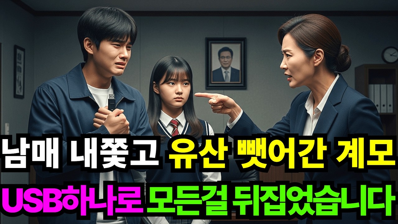 남매 내쫓고 유산 뺏어간 계모, USB 하나로 모든걸 뒤집었습니다..!!