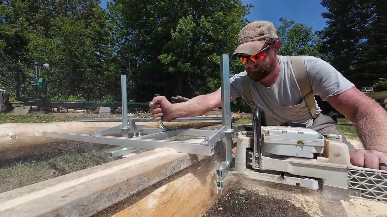 Maine Cabin Build Ep 5 | Foundation | Sill Logs | Lobster Crate Races