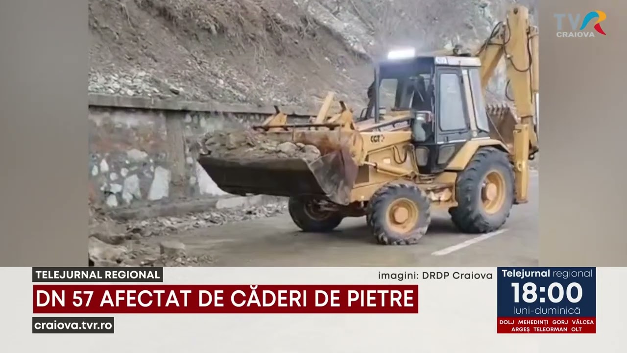 DN 57 AFECTAT DE CĂDERI DE PIETRE