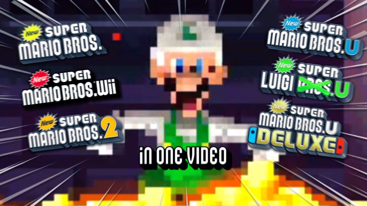 I Beat EVERY New Super Mario Bros game in ONE video.