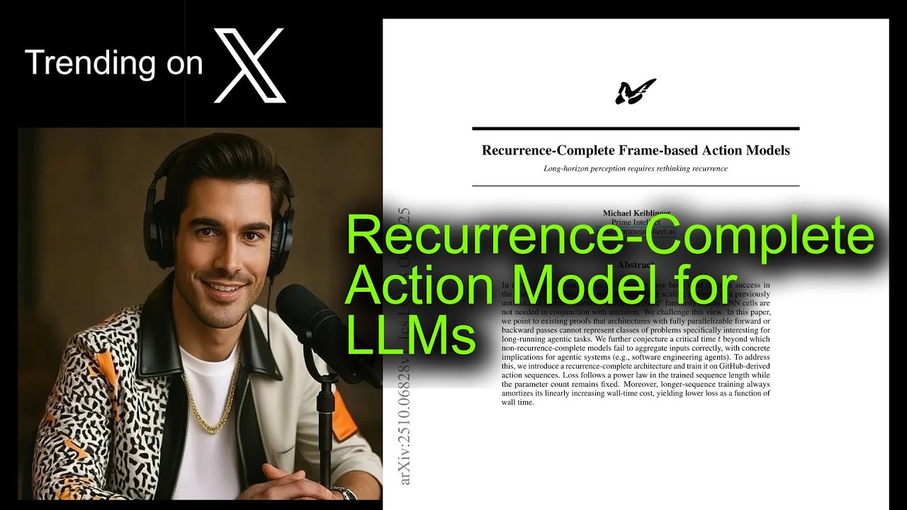 Recurrence-Complete Action Model for LLMs