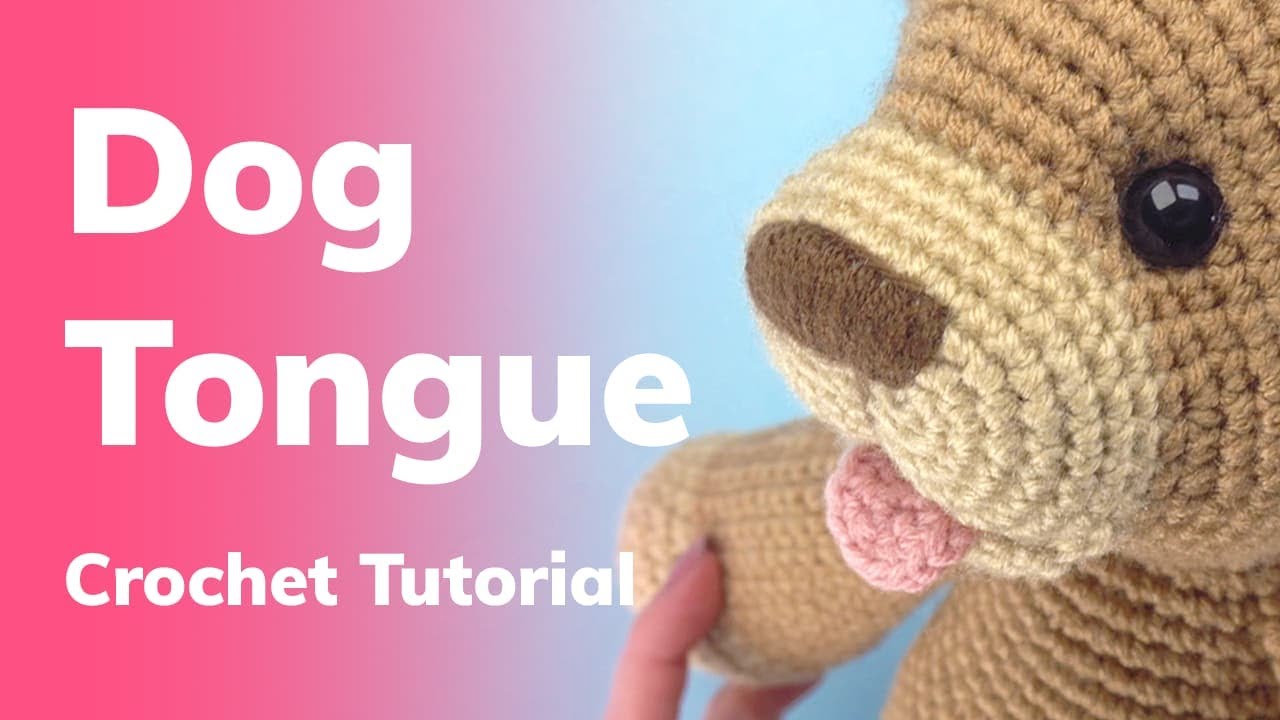How to Crochet a Tongue for Amigurumi | Tutorial | Daisy the Dog