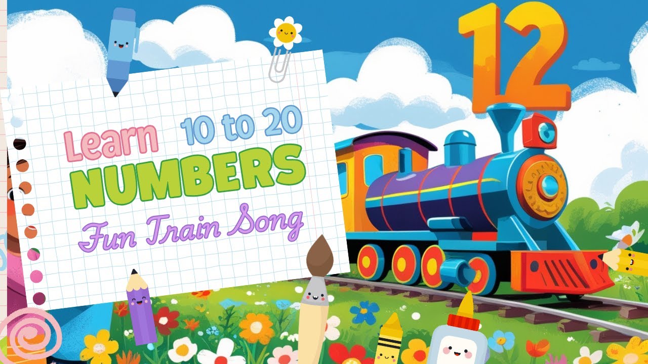 Learn Numbers 10 to 20 with Fun Train Song for Kids 🚂 | Counting Song for Preschool