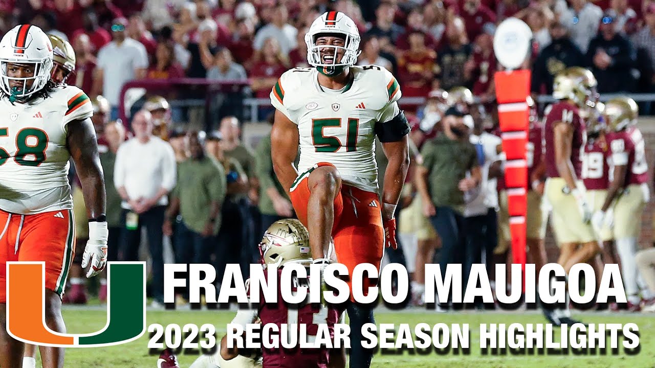 Francisco Mauigoa 2023 Regular Season Highlights | Miami LB