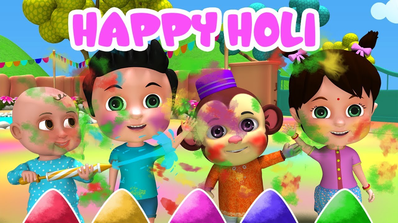 😃 Holi Aayi | होली आई | Holi Songs for Kids | Happy Holi Video