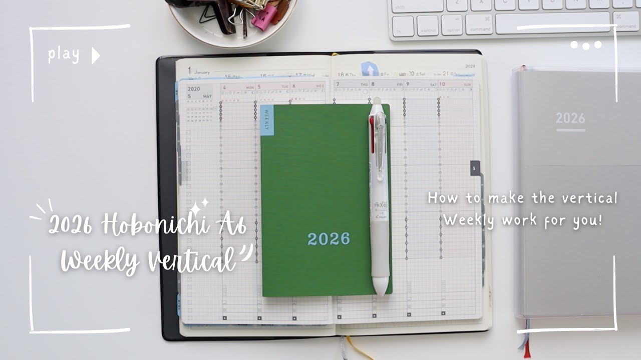 Вертикальный еженедельник Hobonichi A6 на 2026 год | Мой предварительный планировщик | Планировщи...