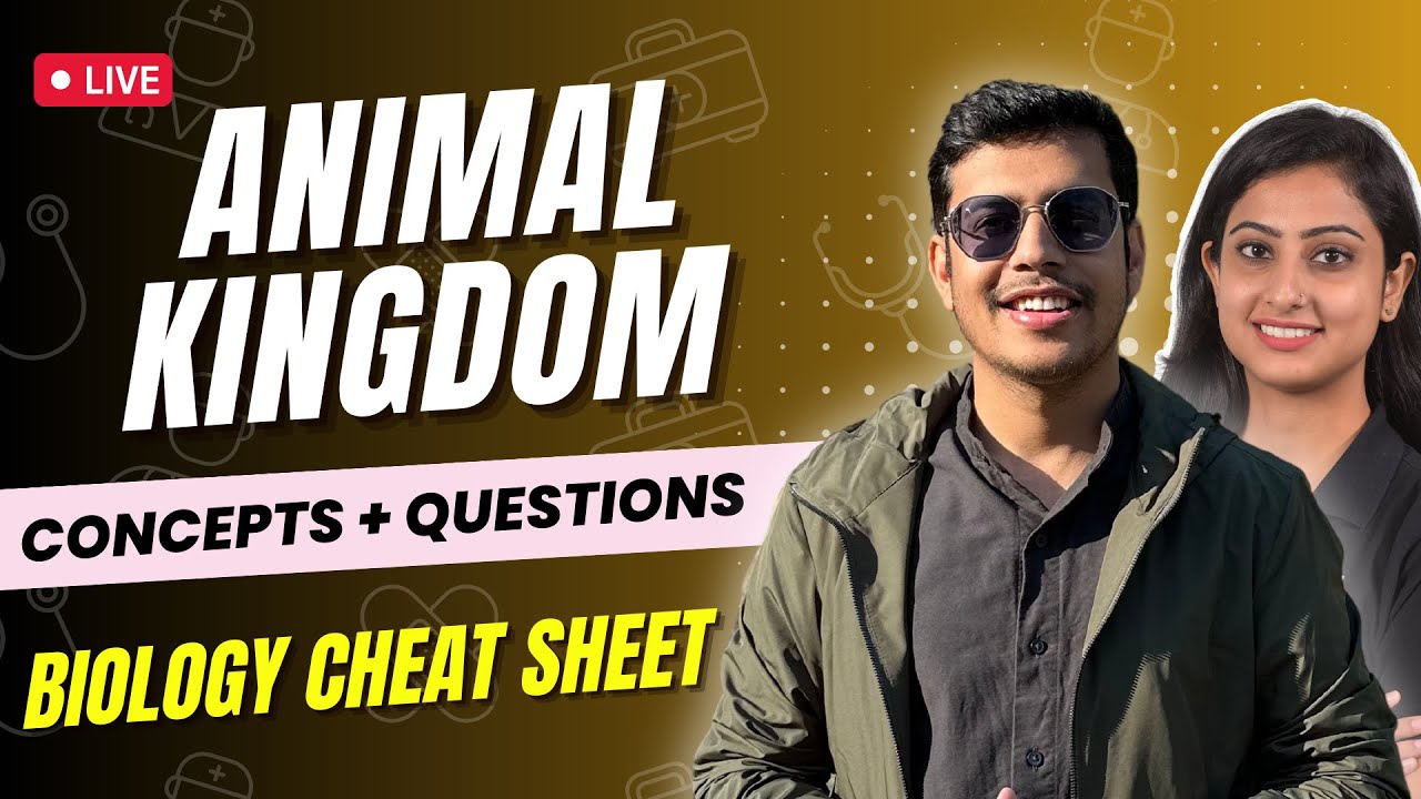Animal Kindom | Concepts + Questions | Biology Cheat Sheet | NEET 2024