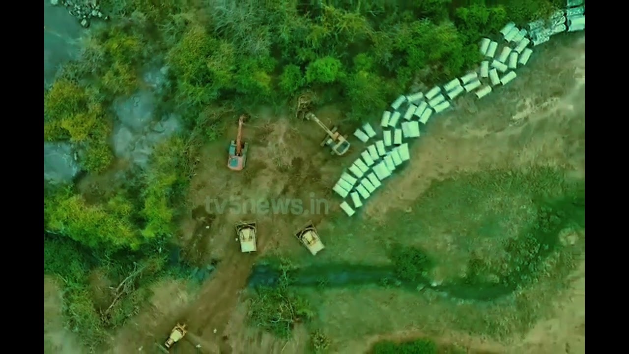 HCU : Hyderabad Central University Bulldozers and forest Drone View while students Protest# India#