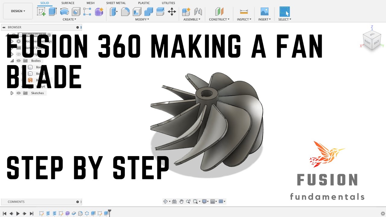 Fusion 360 Tutorial: Making a fan blade