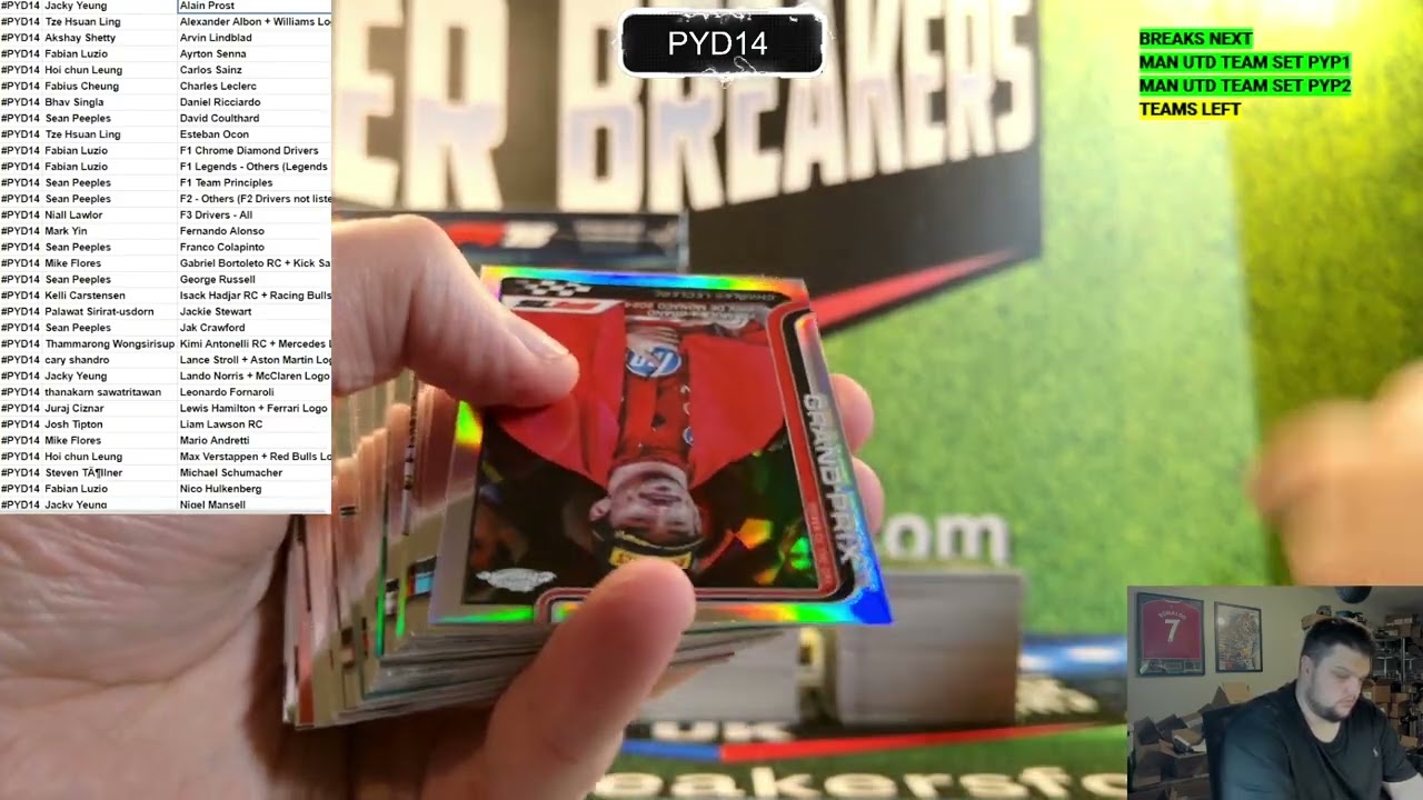 2025 Topps Chrome Formula 1 Racing F1C25, 12 Box PYD CASE BREAK #PYD14 SOCCER BREAKERS FC