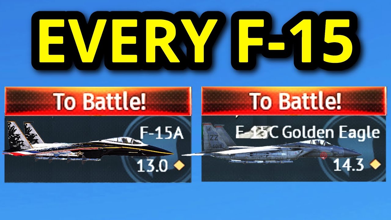 1 MATCH IN EVERY F-15 EXPERIENCE (lowest to highest Br)