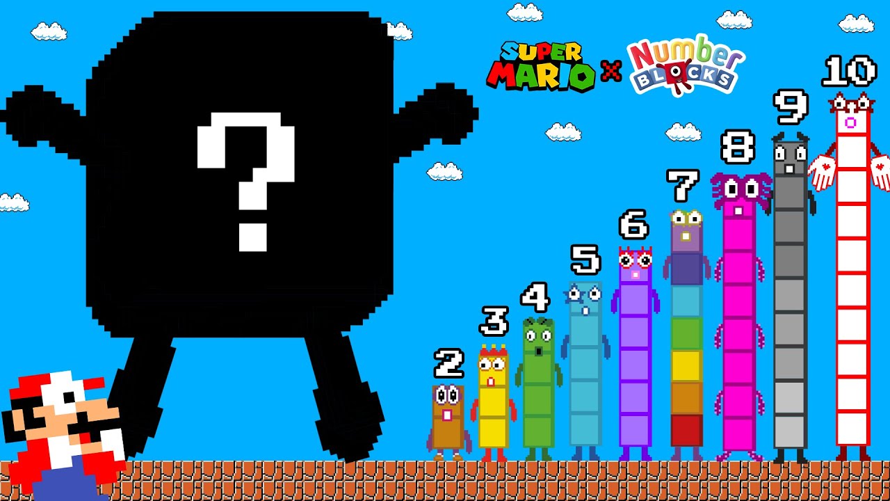 Mario and Numberblocks Escape in Maze Mayhem [Giant Numberblocks 1]