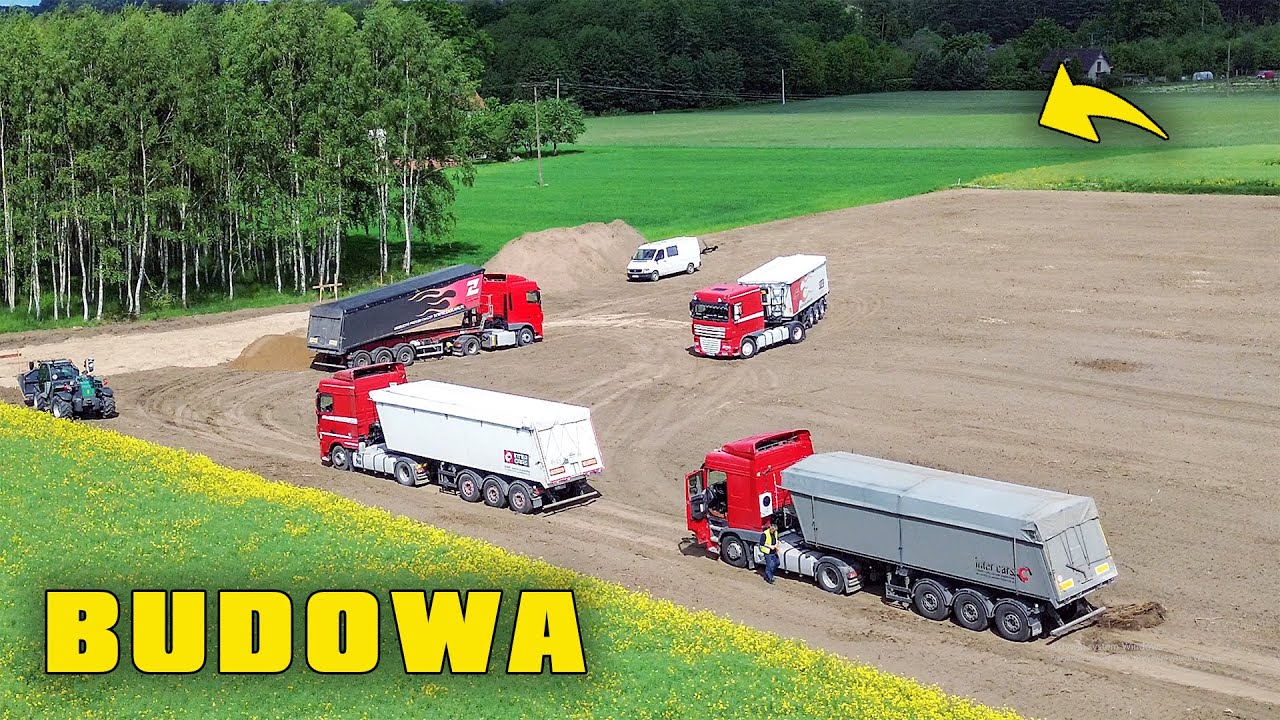 4 CIĘŻARÓWKI NA RAZ - ZASYPALI NAS PIASKIEM - BUDOWA WIATY
