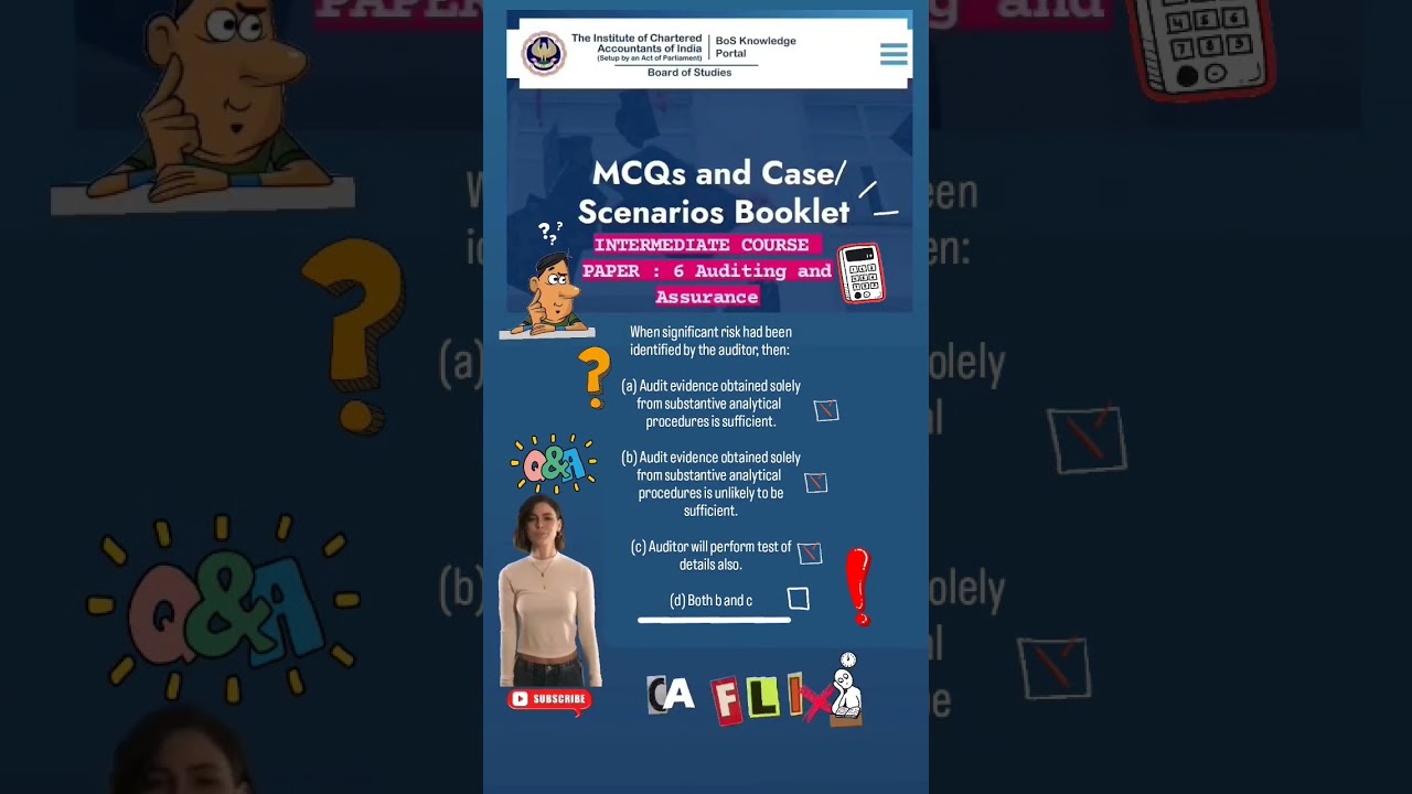 CA INTER PAPER 6 AUDIT IMPORTANT MCQ | CAFLIX | 