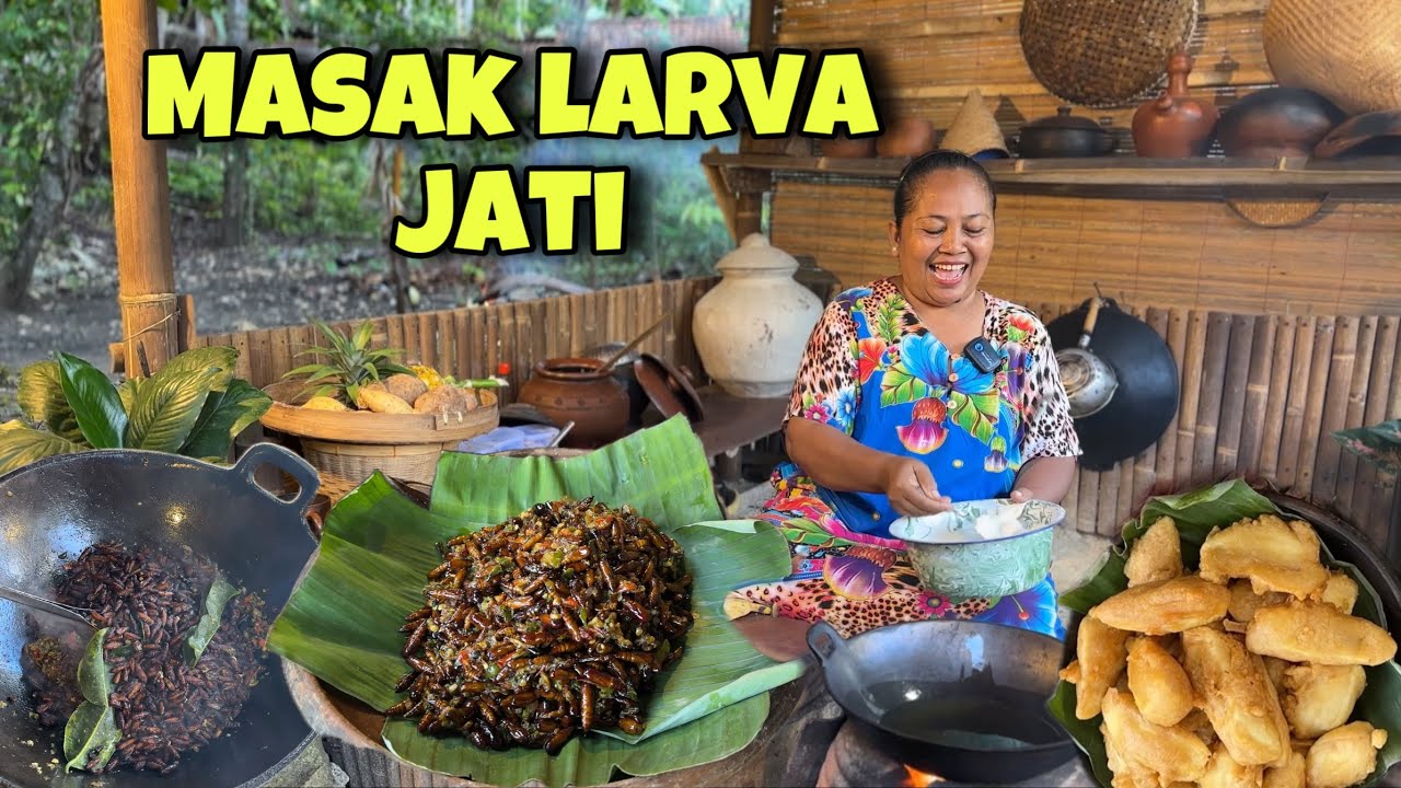 PERTAMA KALI MASAK LARVA JATI ⁉️ ( ENTUNG JATI )