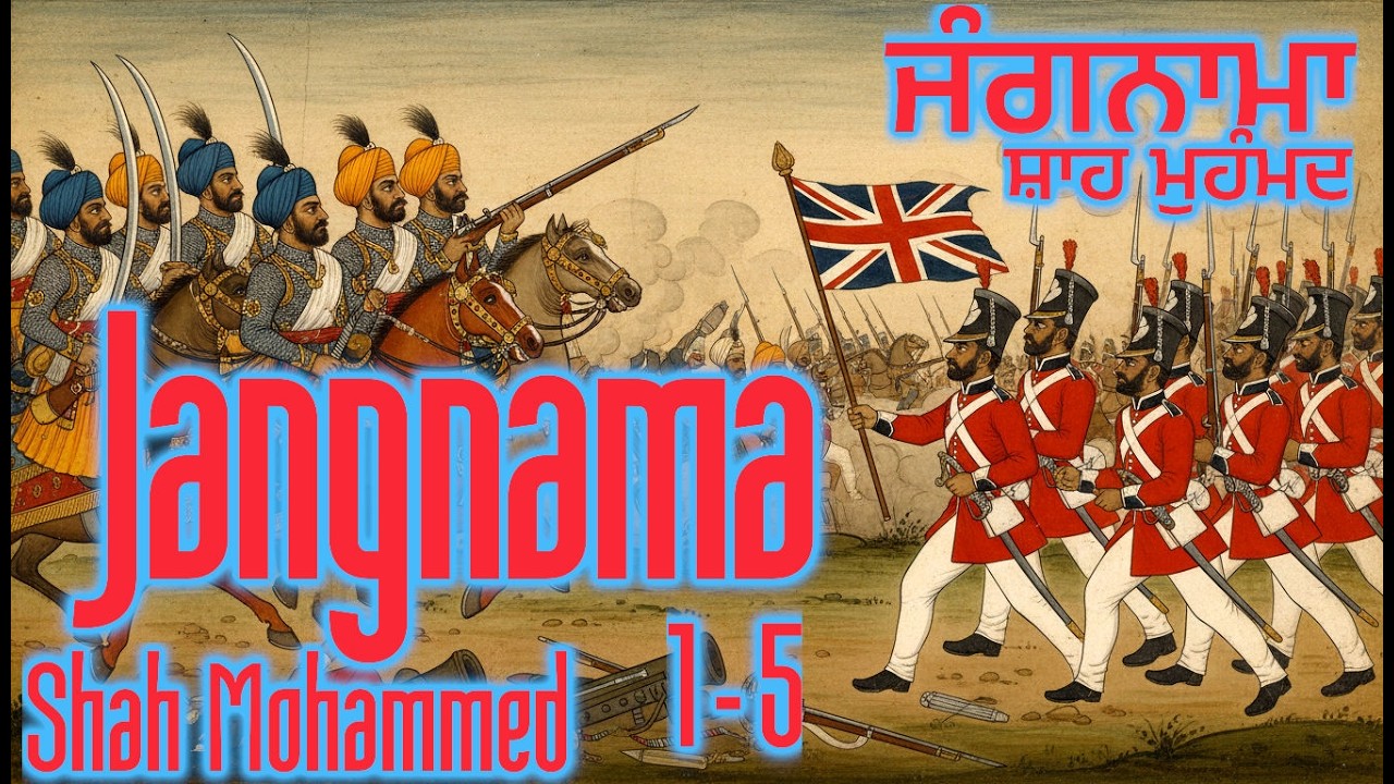 ਜੰਗਨਾਮਾ ਸ਼ਾਹ ਮੁਹੰਮਦ Jangnama First 5 Verses | Shah Mohammad | Punjabi War Ballad | Anglo-Sikh War