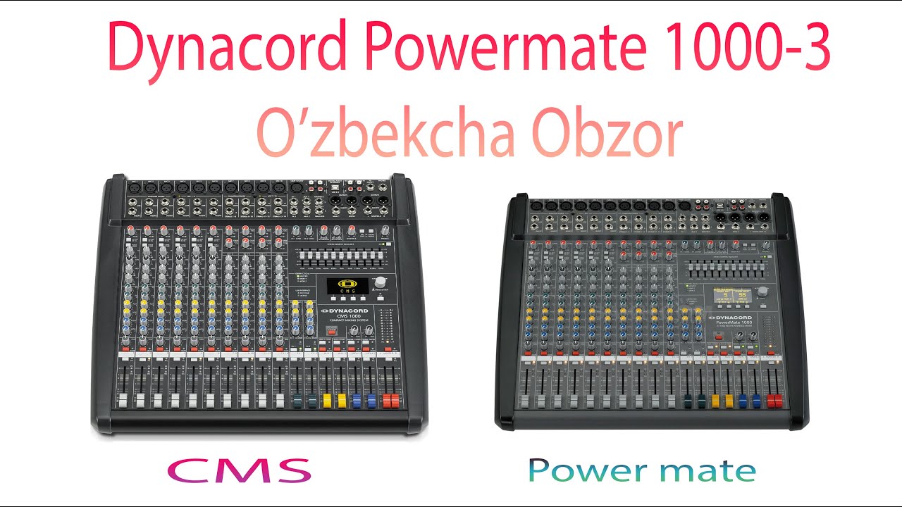 Dynacord Powermate,Cms1000-3 O'zbekcha Obzor (Xamma kutgan video)