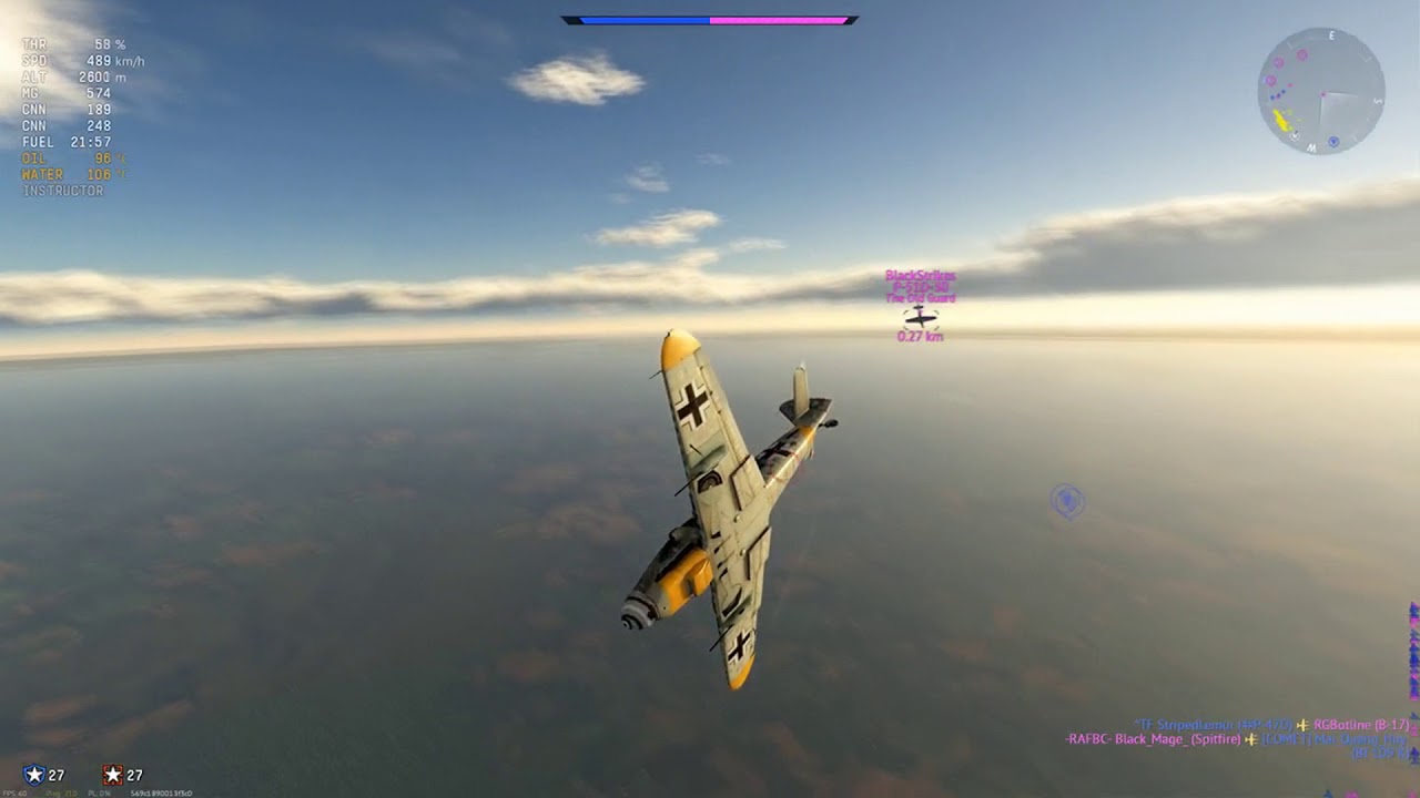【War Thunder】Bf-109G-14/AS vs P-51D-30