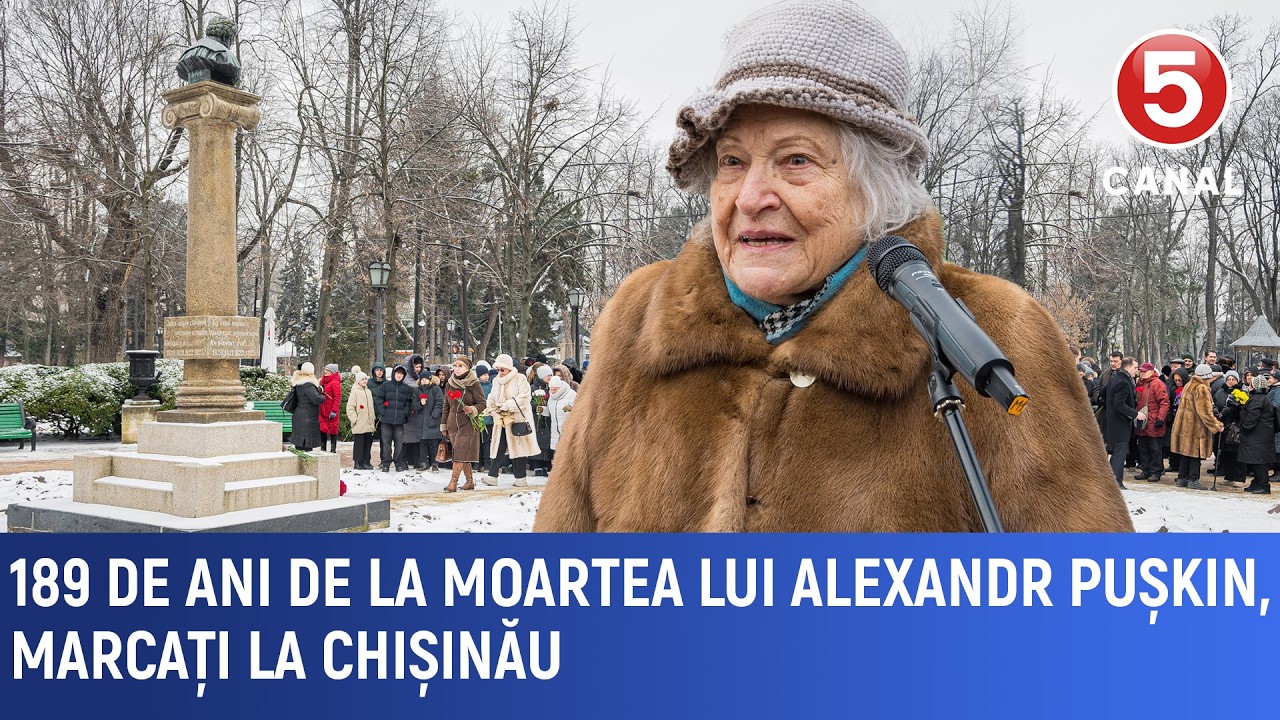 189 de ani de la moartea lui Alexandr Pușkin, marcați la Chișinău